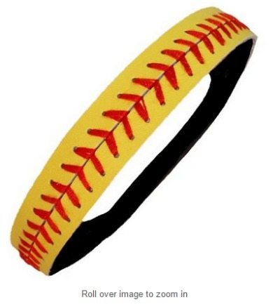softball headband, softball, headbands, summer hairstyle, fun softball gifts, coach gift, softball girl