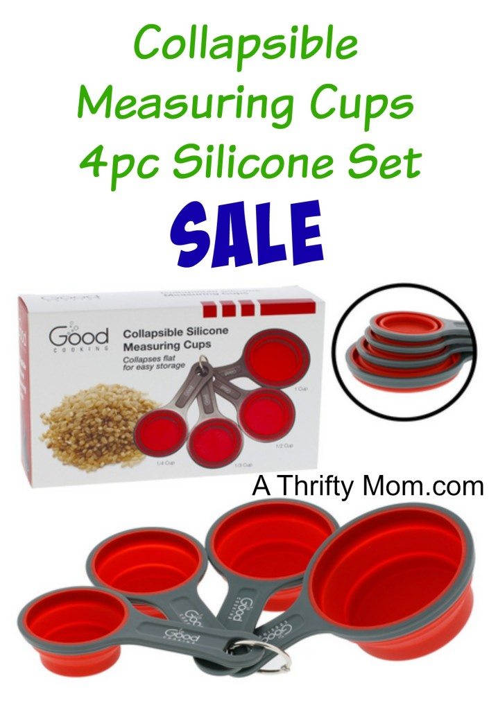 Collapsible Measuring Cups 4pc Silicone Set On Sale