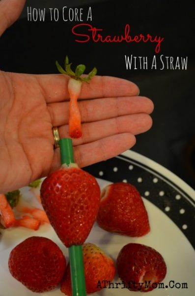 Kitchen hacks, Stawberry recipes made easy HOW TO CORE A STRAWBERRY WITH A PLASTIC STRAW, this is such a cool trick and perfect for kids helping in the kitchen   .