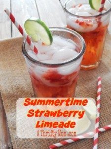 easy strawberry limeade drink
