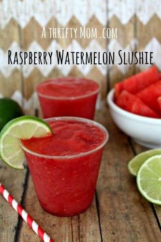 Raspberry Watermelon Slushie recipe