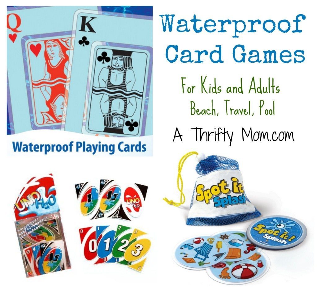 Waterproof Card Games for Kids and Adults - Great for the Beach, Travel, or at the Pool ~ A Thrifty Mom