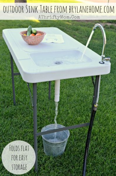 Outdoor Sink Table Review And Giveaway, Outdoor Table With Sink