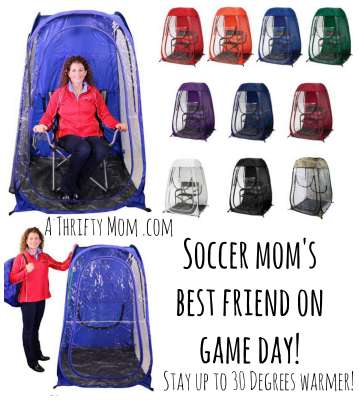 Soccer Mom's best friend on day Clear wall shelter to keep warm inside ~ Finally back in stock - A Thrifty Mom - Recipes, Crafts, DIY more