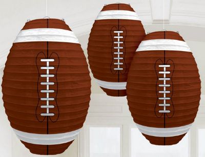 football party, football lanterns, party decorations, foothball party decorations, kids party, superbowl party