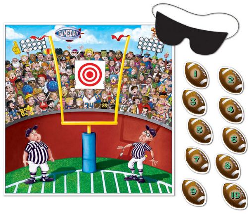 football party, pin the football on the field, party games. football party games. kids party, kids party games