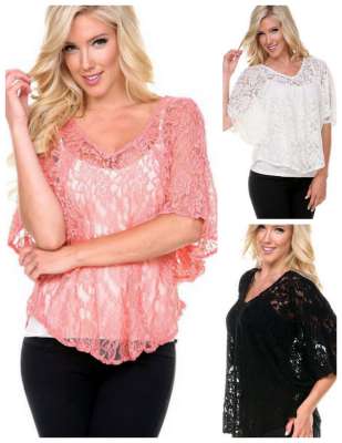 3 4 Sleeve Lace Top
