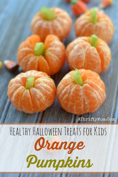 Healthy Halloween treats for kids, October School fun food ideas, Mini Orange Pumpkind with Celery Tops, finger food for kids that will make them smile,Fun and Easy Halloween Recipes, Halloween treats