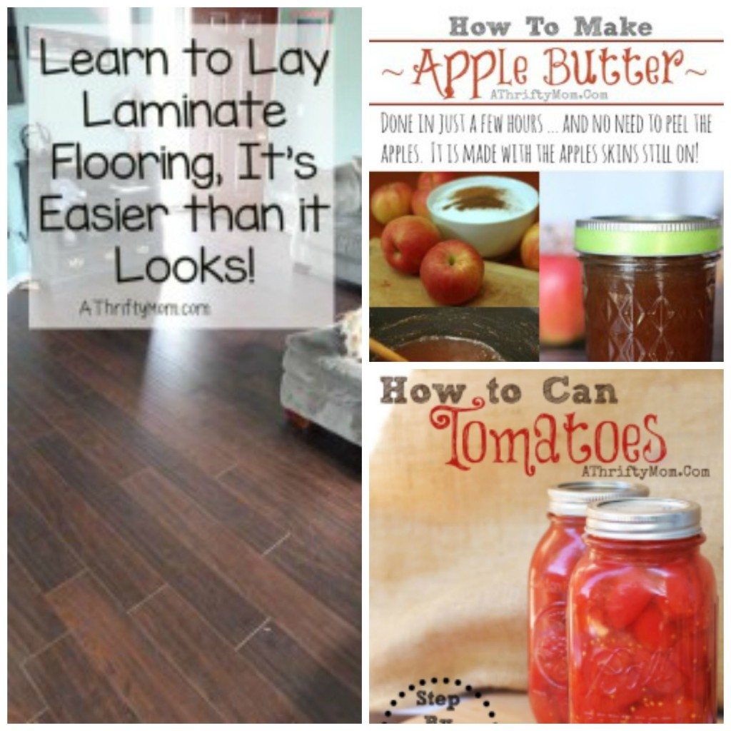 Homemaker, laminate, canned tomatoes, Apple butter