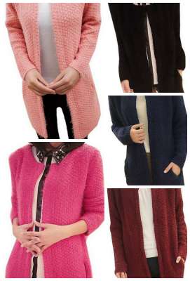 Women's Mohair Knit Sweater Vintage Outwear Long Sleeve Coat