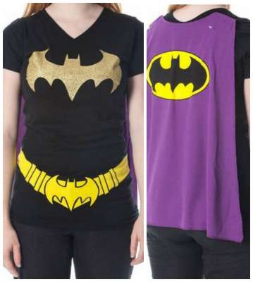 batman tshirt with cape cray costume