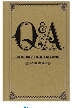 q and a journal for 5 years. journal, creative writing, daily prompt journal, gift ideas. amazon
