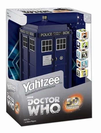 Dr who yahtzee, family games, family game night, gift idea, dr who