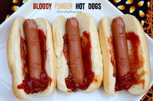 Halloween Party Food, Bloody Finger Hot dog, Easy and Healthy Chopped Off Finger Hot Dogs, Gross but fun food for your Halloween party