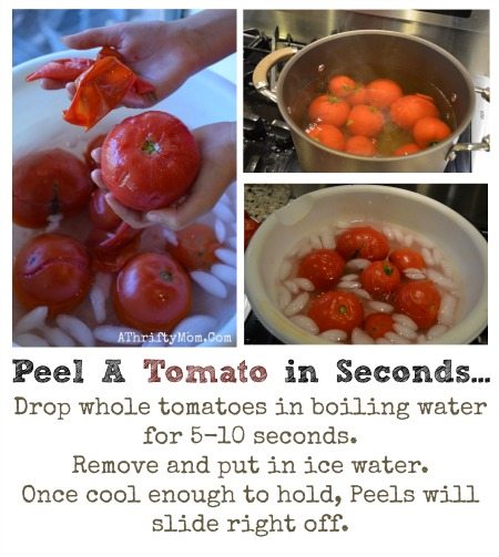 How to peel a tomato in seconds, Fastest and easiest way to peel a tomato, perfect for canning or making salsa, Popular Kitchen hacks you will want to remember