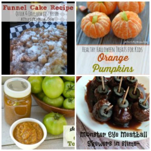 Recipe box ~ Halloween treats and tricks, Funnel cake or Salsa Verde with Green Tomatoes