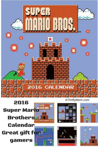 Super Mario Brothers 2016 calendar