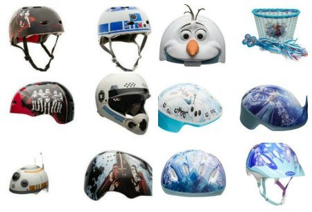 Star Wars Frozen bike helmets