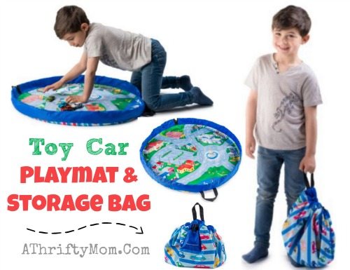 Toy Car Playmat and Storage Bag, gift ideas for little boys, easy storage solutions for toys