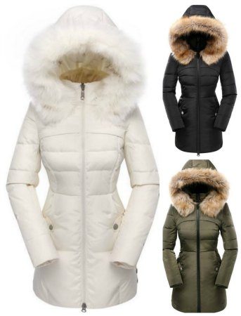 down fur winter coat