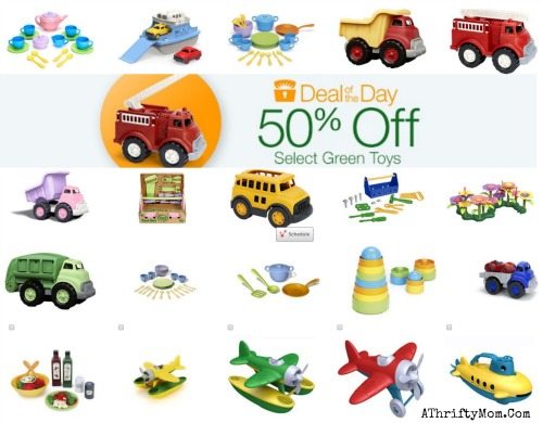 green toys are half off today only