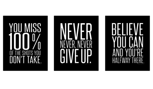 modvational posters for 2016, never give up