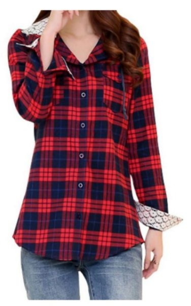 women's flanned, plaid top, style, fashion, winter