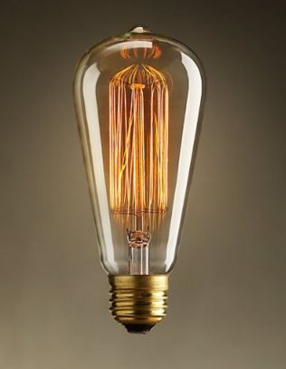 Old fashion multiple filament light bulb