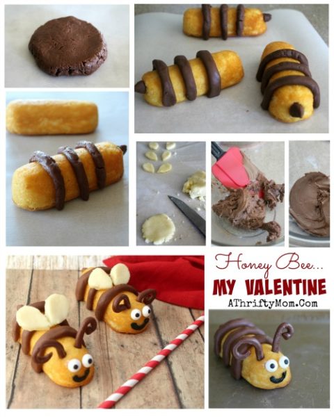 Valentines Ideas, Sweet Treats for all ages Honey Bee My Valentine, Easy DIY Valentines desserts