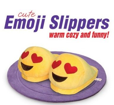emoji slippers, teen gifts, slippers, gift ideas