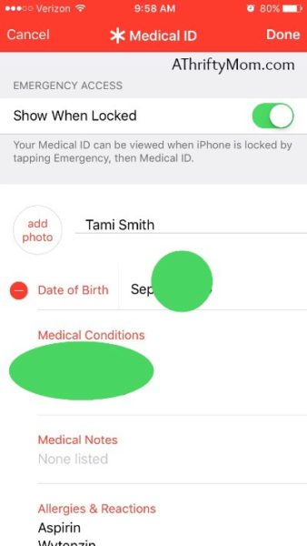 medical id for Iphones, save your life, be safe, be prepared
