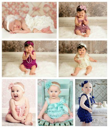 Cute baby photos ruffle baby outfit