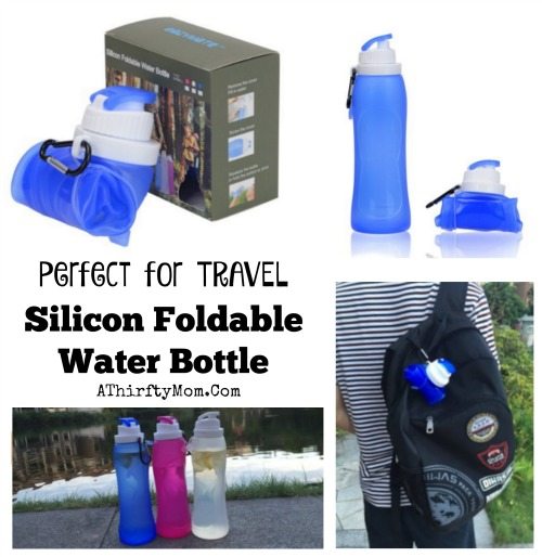 travel trips, travel water bottle, Silicon Foldable Water Bottle