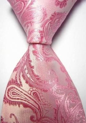 Easter pink Paisley Tie