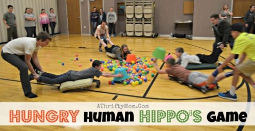 Hungry Human Hippo Game, perfect for family reunions, youth groups or lds mutual, group games, party game ideas