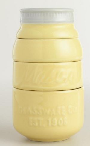 Yellow mason jar measuring cup