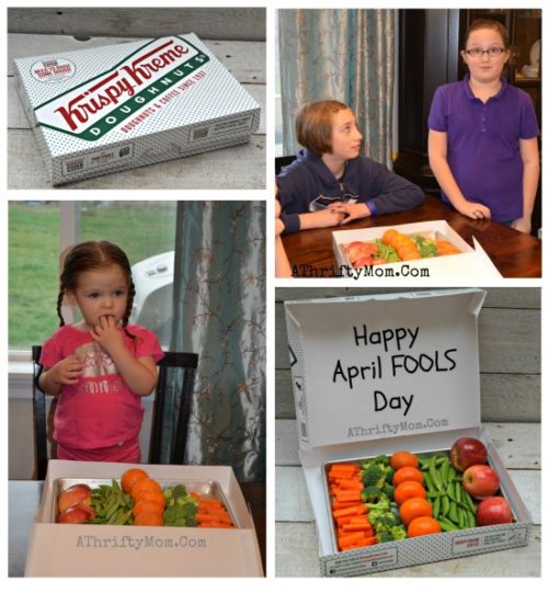 April Fools Joke Prank ideas Krispy Kreme turns into veggies, Easy and nice Aprils fools jokes for kids, family friendly gags, Popular funny pranks