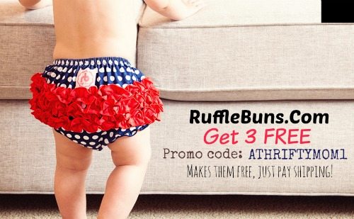 Free rufflebuns with promo code athriftymom1, free baby clothes, baby shower gift ideas, or 1st birthday baby gift ideas, freebies for babies