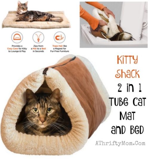 Pet owners gift ideas, cat beds, cat toys, Kitty Shack tube and cat mat in one, cat tips and hacks, Popular gifts for cats