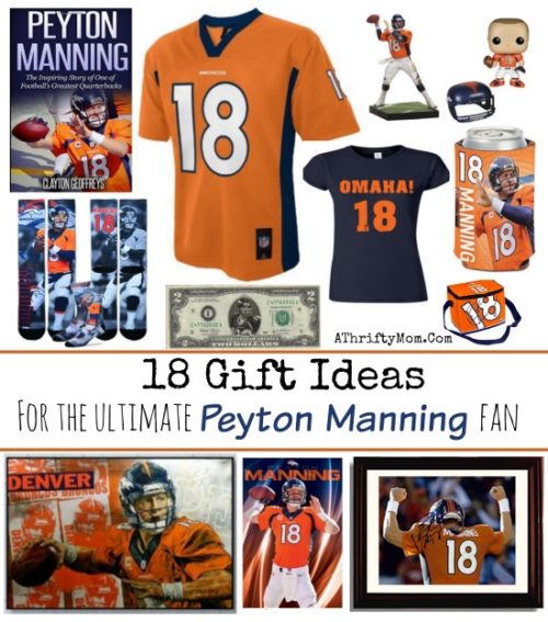 Peyton Manning retires, Football fan gift idea for the utlimate Peyton Manning fan, Denver Broncos gear