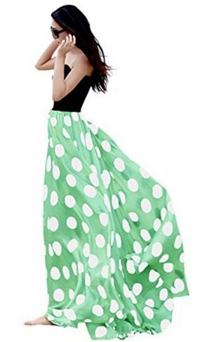 high waist polka dot maxi skirt, fashion. spring, skirt, style for women
