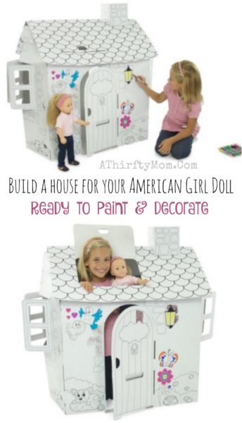 American Girl Doll, 18 inch doll house that you can decorate, crafts for kids, American Girl Party ideas,