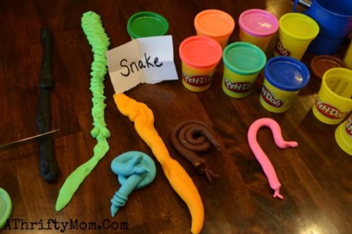 Play Doh Party ideas, Make It Shape it game, easy games to play with playdoh, Birthday party games for kids, low cost group activities, family reunion ideas