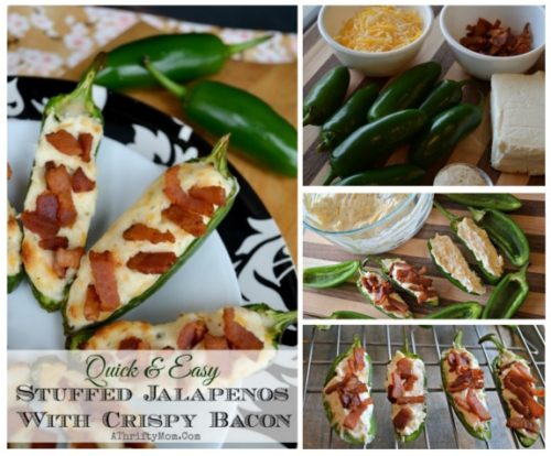 Stuffed Jalapenos With Crispy Bacon, quick and easy recipe, party finger food