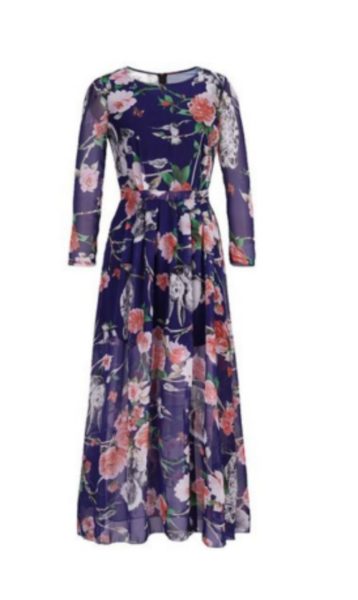 chiffon floral spring dress, dress, fashion, style, women's clothing
