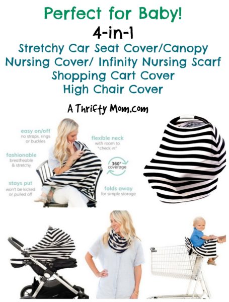 nursing cover  breastfeeding cover highchair cover Floral on mustard striped cotton knit multi use car seat cover shopping cart cover
