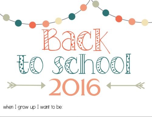 back to school 2016 coral and teal, free printable, back to school