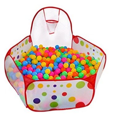 Toddler ball pit folds up for storage