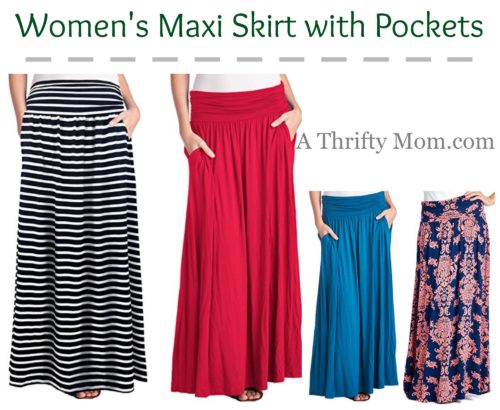 Women's Maxi Skirt with Pockets