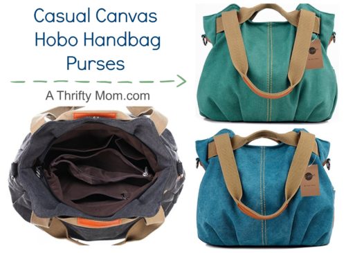 Casual Canvas Hobo Handbag Purses - Womens Fashion